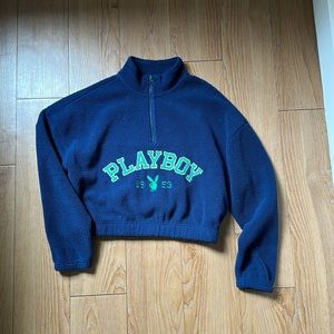 Playboy cropped turtle neck sweater